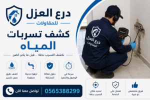 كشف تسربات المياه في شقراء بدون تكسير | شركة درع العزل للمقاولات